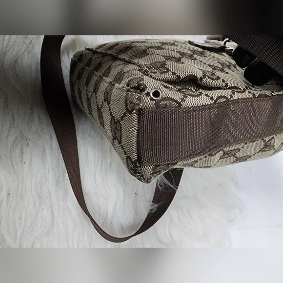 Uni Sex Brown Patterned Crossbody Bag - Picture 8 of 15